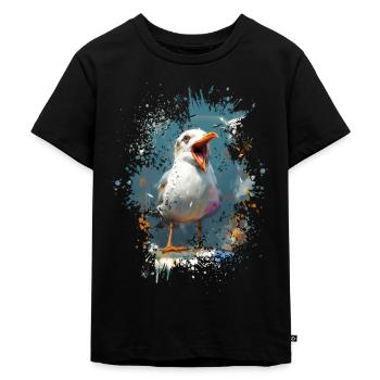 Mouette hurlante - T-shirt Premium bio Enfant - noir - Devant - Mikhail (115cm)
