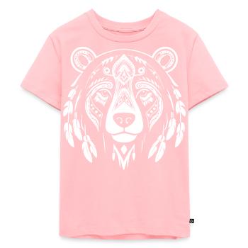 Spirit Animal Bär - Kinder Premium Bio T-Shirt - Rosa - Vorne - AI Model Kid Female (0cm)