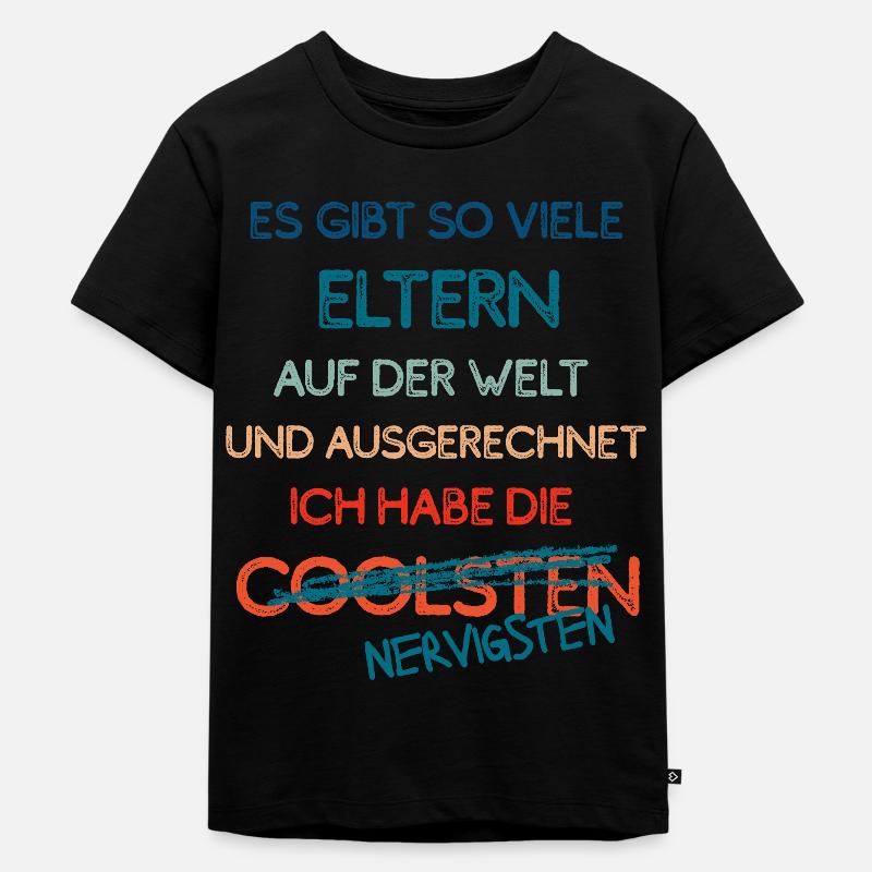 Eltern-Fanshirt Pubertätsedition - Kinder Premium Bio T-Shirt - Schwarz