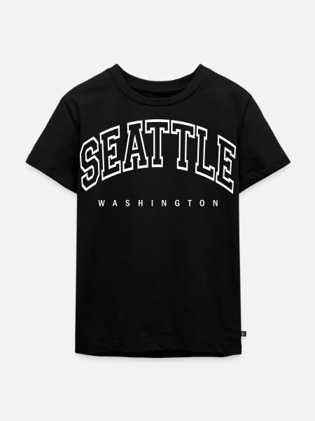 Seattle - Kinder Premium Bio T-Shirt - Schwarz