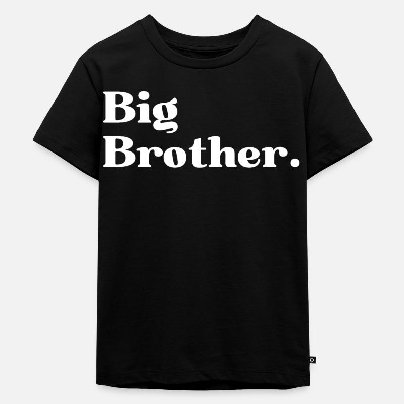 GROSSER BRUDER - Kinder Premium Bio T-Shirt - Schwarz