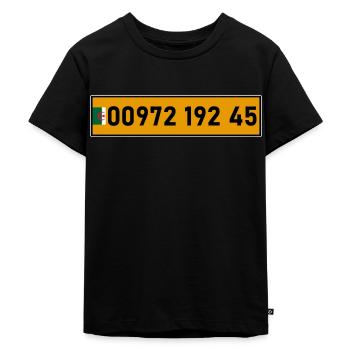 Plaque d'immatriculation Algérie Jaune - T-shirt Premium bio Enfant - noir - Devant - Mikhail (115cm)