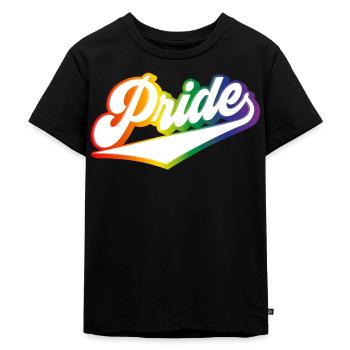 Pride Rainbow LGBTQ - Kids Premium Organic T-Shirt - black - Front - Mikhail (115cm)