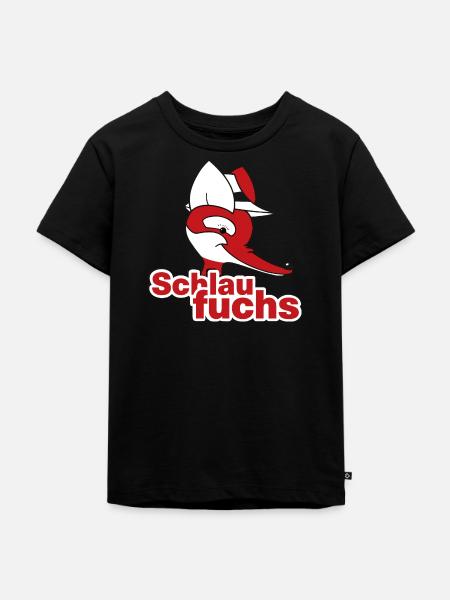 Herr Fuchs Schlaufuchs - Kinder Premium Bio T-Shirt - Schwarz
