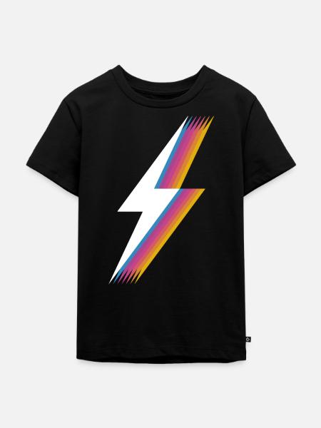 Retrocolor 80s Blitz - Lightning Bolt - Kinder Premium Bio T-Shirt - Schwarz