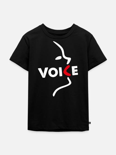 Voice - auf dunkel - Kinder Premium Bio T-Shirt - Schwarz