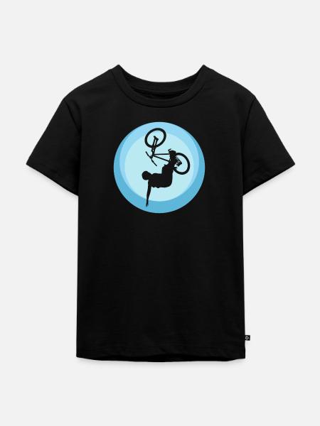Trail Mountainbiking - Kinder Premium Bio T-Shirt - Schwarz