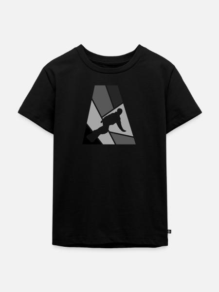 Snowboarder Snowboarding Wintersport - Kinder Premium Bio T-Shirt - Schwarz