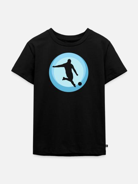 Fußball Verteidiger Tormann - Kinder Premium Bio T-Shirt - Schwarz