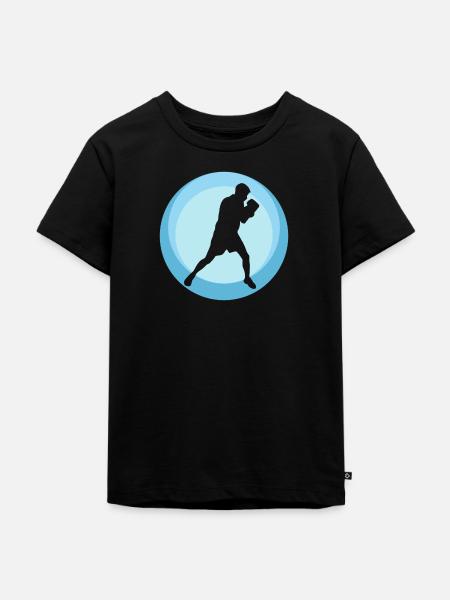 Boxen Boxer Boxkampf - Kinder Premium Bio T-Shirt - Schwarz