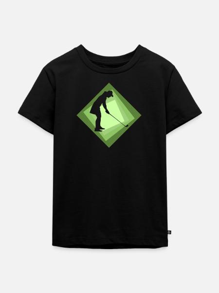Chip Golfer - Kinder Premium Bio T-Shirt - Schwarz