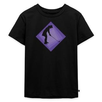 Chip Golf Ball - Kids Premium Organic T-Shirt - black - Front - Mikhail (115cm)