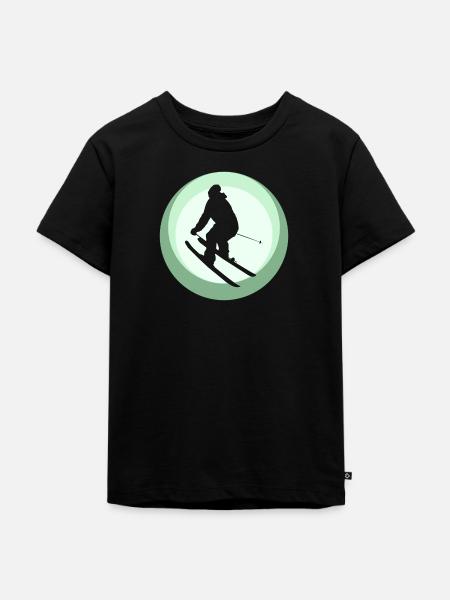 Ski Freeride - Kinder Premium Bio T-Shirt - Schwarz
