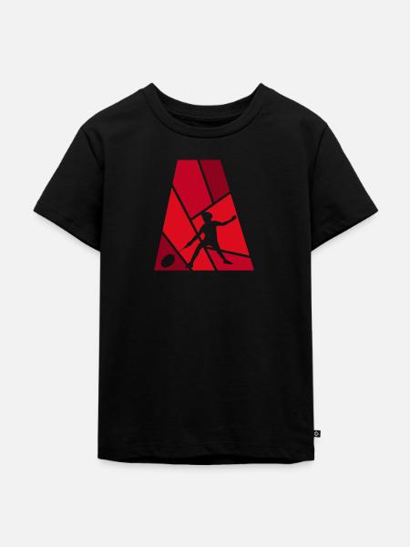 Drop Badmintonschläger - Kinder Premium Bio T-Shirt - Schwarz
