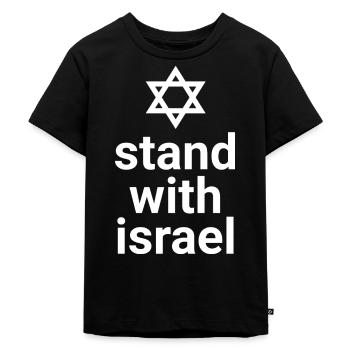 Stand with israel - Kinder Premium Bio T-Shirt - Schwarz - Vorne - Mikhail (115cm)
