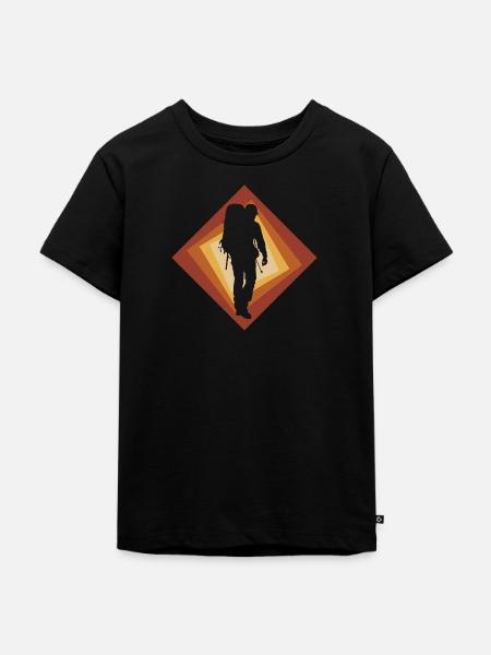 Backpacker Wandern Backpacker - Kinder Premium Bio T-Shirt - Schwarz