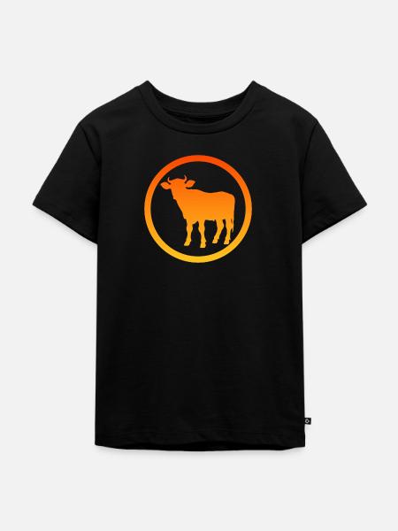 Kühe Kuh Rind - Kinder Premium Bio T-Shirt - Schwarz
