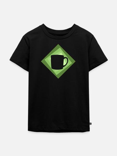 Kaffee Kaffeetasse Kaffee - Kinder Premium Bio T-Shirt - Schwarz