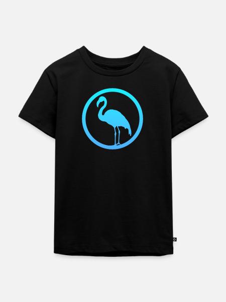 Wasservogel Flamingo Exotisch - Kinder Premium Bio T-Shirt - Schwarz