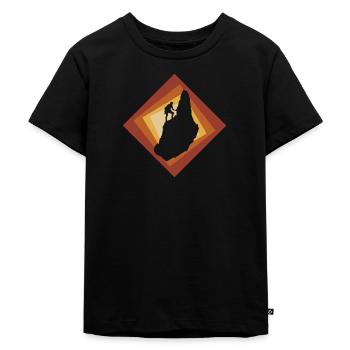 Klettern Kletterer Kletterer - Kinder Premium Bio T-Shirt - Schwarz - Vorne - Mikhail (115cm)