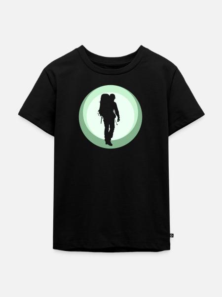 Backpacking Backpacker Wanderer - Kinder Premium Bio T-Shirt - Schwarz