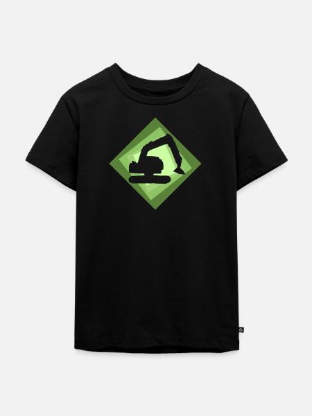 Bagger Bauarbeiter Bauarbeiter - Kinder Premium Bio T-Shirt - Schwarz