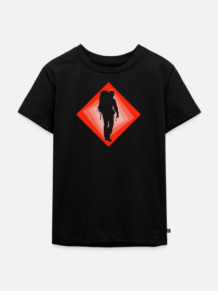 Backpacker Wandern Wanderer - Kinder Premium Bio T-Shirt - Schwarz