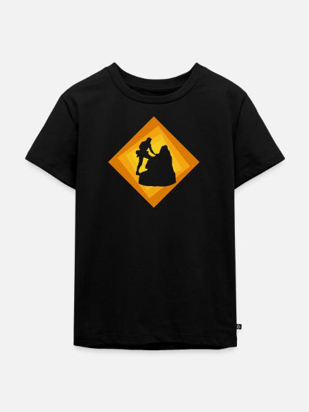 Klettern Felsklettern Felsklettern - Kinder Premium Bio T-Shirt - Schwarz