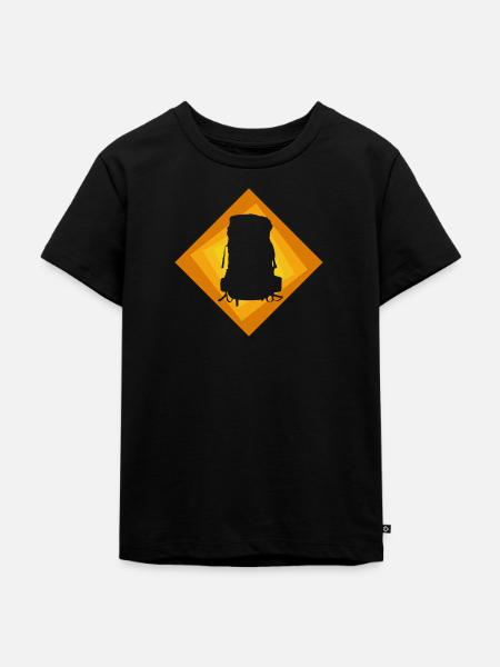 Backpacker Wanderer Backpacking - Kinder Premium Bio T-Shirt - Schwarz