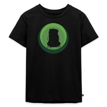 Backpacking Backpacking Backpacker - Kinder Premium Bio T-Shirt - Schwarz - Vorne - Mikhail (115cm)