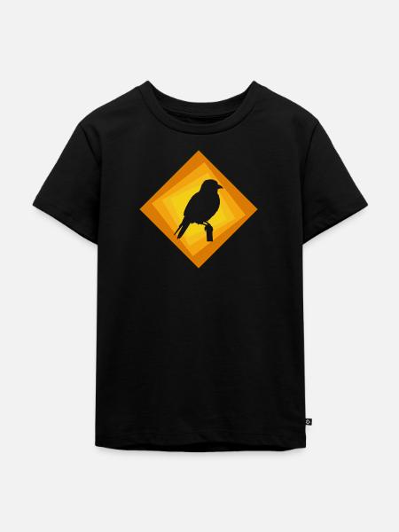 Sittich Vogel Vogel Abbildung - Kinder Premium Bio T-Shirt - Schwarz