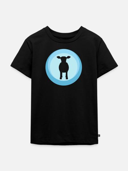 Kuh Bauer Bauer - Kinder Premium Bio T-Shirt - Schwarz