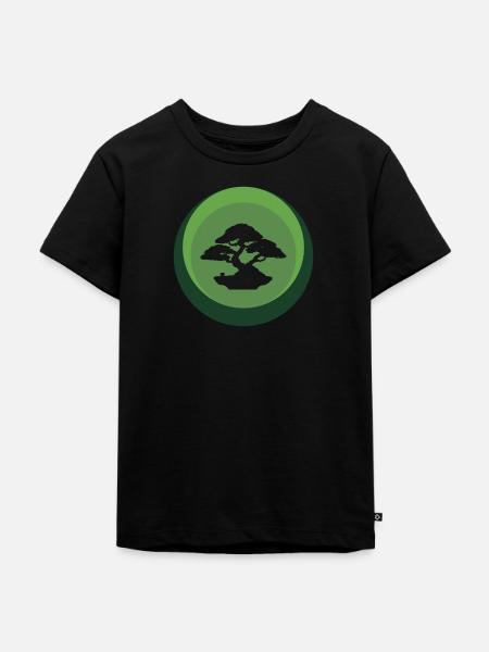 Bäume Baum Baum - Kinder Premium Bio T-Shirt - Schwarz