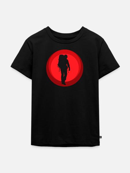 Backpacking Backpacker Wanderung - Kinder Premium Bio T-Shirt - Schwarz