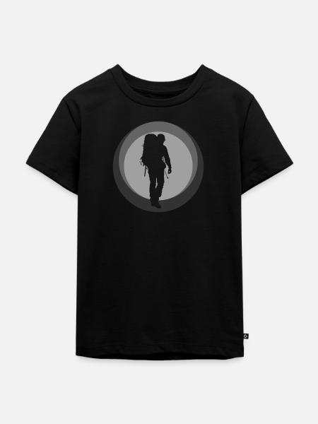 Backpacking Backpacker Wandern - Kinder Premium Bio T-Shirt - Schwarz