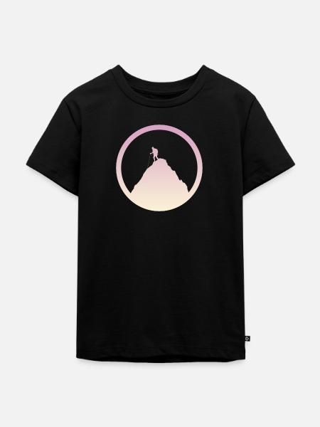 Kletterwand Berg Kletterer - Kinder Premium Bio T-Shirt - Schwarz
