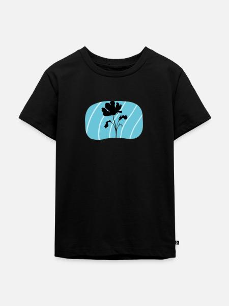 Botanisch Botanik Blume - Kinder Premium Bio T-Shirt - Schwarz