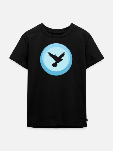 Tier Vogelschwarm Vogel - Kinder Premium Bio T-Shirt - Schwarz