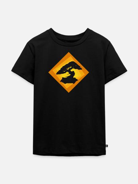 Bonsai Wachsen Wachsen - Kinder Premium Bio T-Shirt - Schwarz