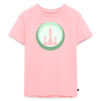 Schach Schachfigur Strategie - Kinder Premium Bio T-Shirt - Rosa - Vorne - AI Model Kid Female (0cm)