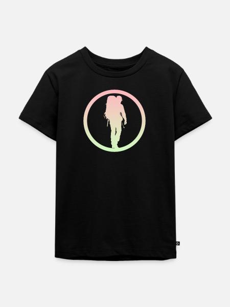 Backpacking Wanderer Wanderung - Kinder Premium Bio T-Shirt - Schwarz