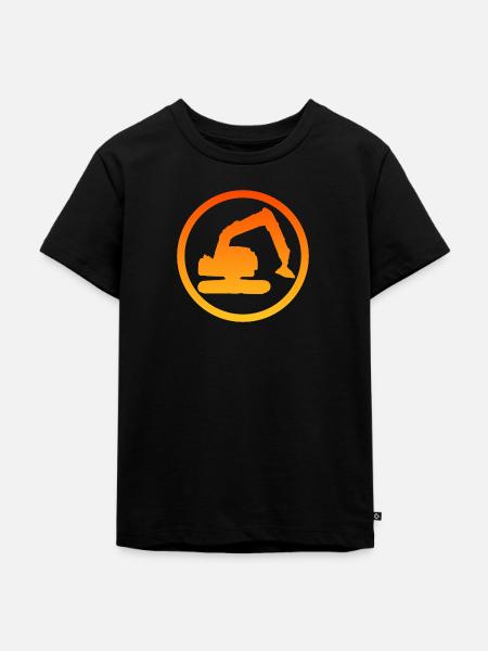Baggerfahrer Baggerfahrer Bauarbeiter - Kinder Premium Bio T-Shirt - Schwarz