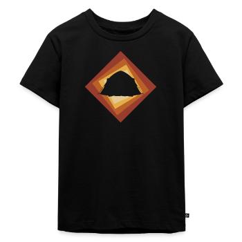 Tente de camping Tente - T-shirt Premium bio Enfant - noir - Devant - Mikhail (115cm)