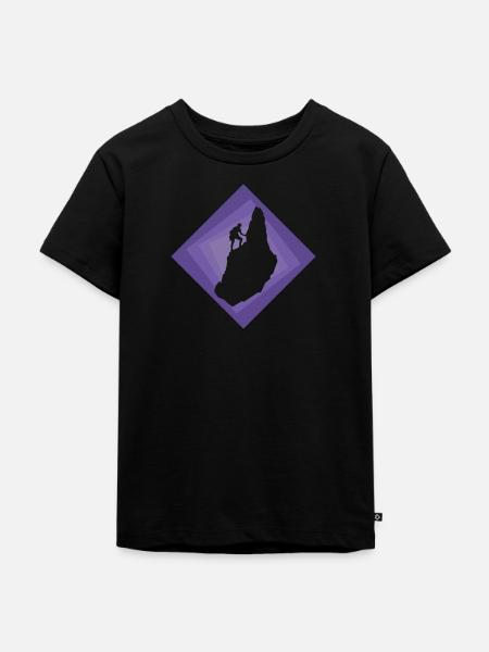 Klettern Kletterer Felsklettern - Kinder Premium Bio T-Shirt - Schwarz