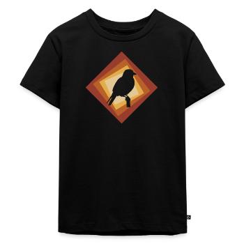 Perruche Oiseau Oiseau - T-shirt Premium bio Enfant - noir - Devant - Mikhail (115cm)