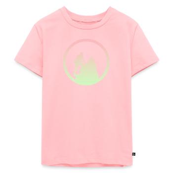 Kletterwand Gipfel Berg - Kinder Premium Bio T-Shirt - Rosa - Vorne - AI Model Kid Female (0cm)