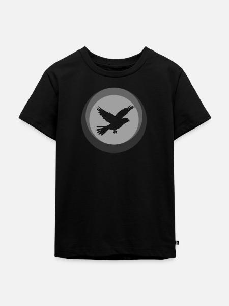 Tier Fliegen Vogelschwarm - Kinder Premium Bio T-Shirt - Schwarz
