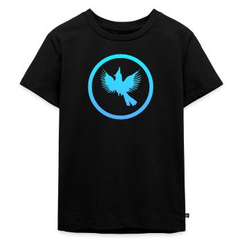 Oiseau Calopsitte Volant - T-shirt Premium bio Enfant - noir - Devant - Mikhail (115cm)