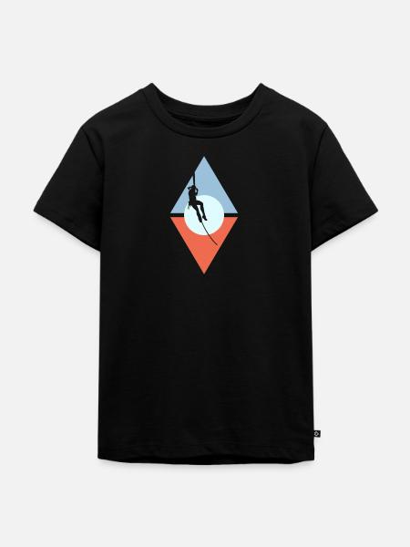 Seilklettern Felsklettern Felsklettern - Kinder Premium Bio T-Shirt - Schwarz