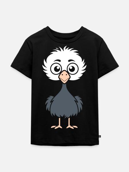 Strauß - Kinder Premium Bio T-Shirt - Schwarz